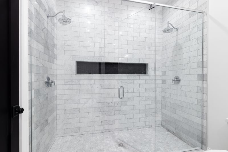 Dual Shower Heads with Modern Fixtures